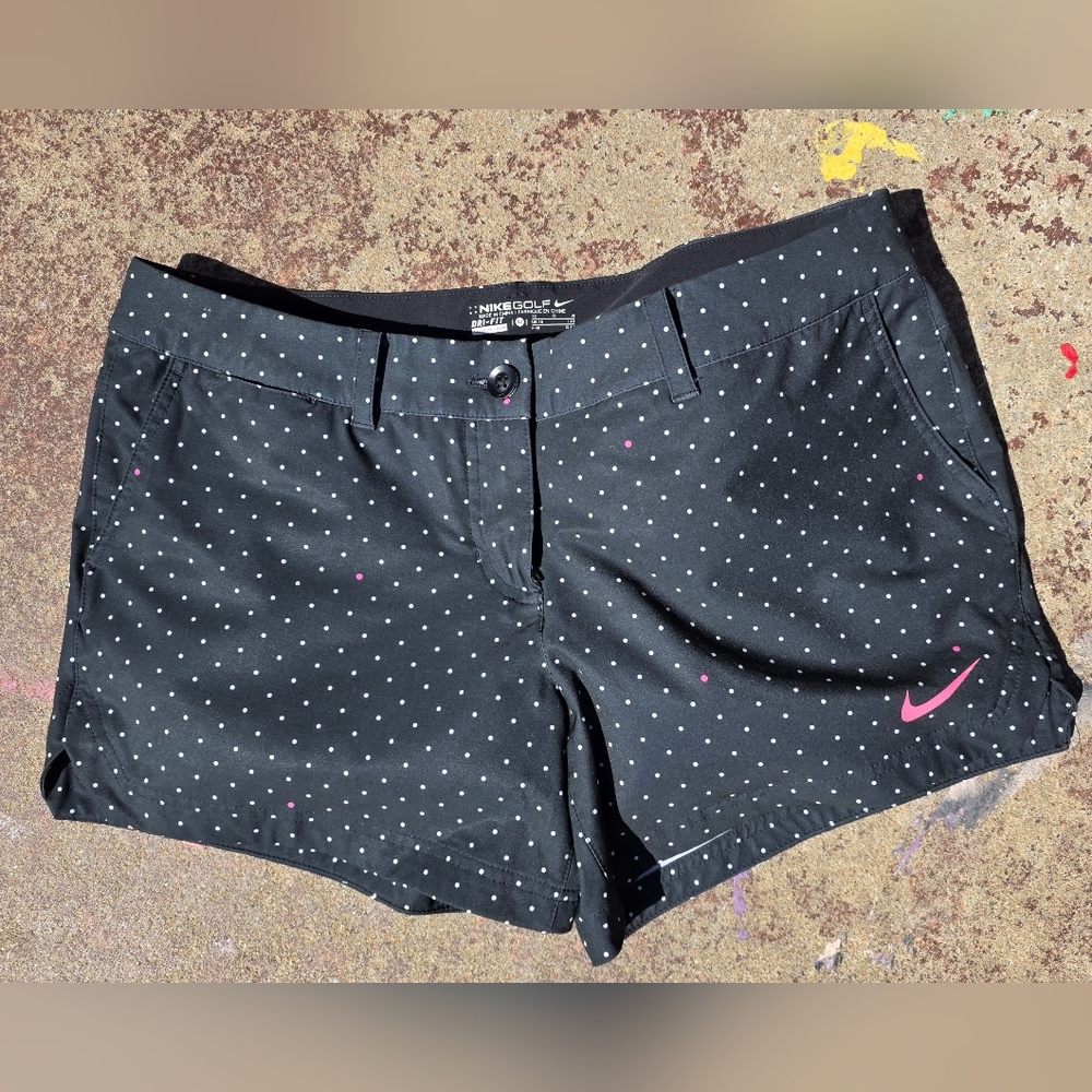 Nike Golf Polka Dot Chino Shorts Preppy Classic Womens 12